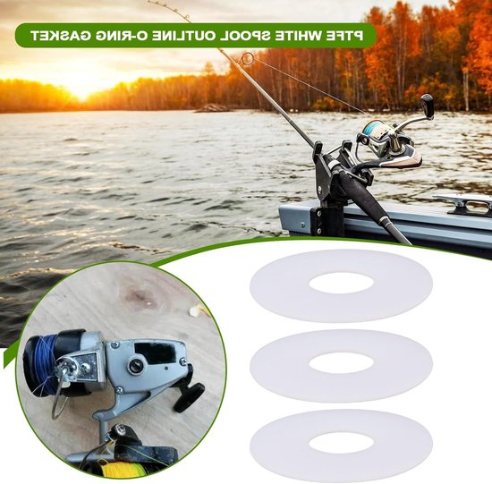 50 Stuks PTFE Witte O-Ring Gasket voor 6mm Spoelas voor Voorste Slip Reel, Geschikt voor FOX en Penn 6mm Rollers, Duurzaam en Weerbestendig — afbeelding 5