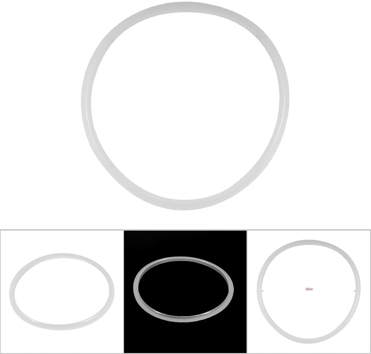 aladdien - Universele Siliconen Afdichtingsring - Vervangingsring voor Snelkookpan - Duurzaam en Veilig - 22CM Diameter - Ideaal voor InstaPot Acces..