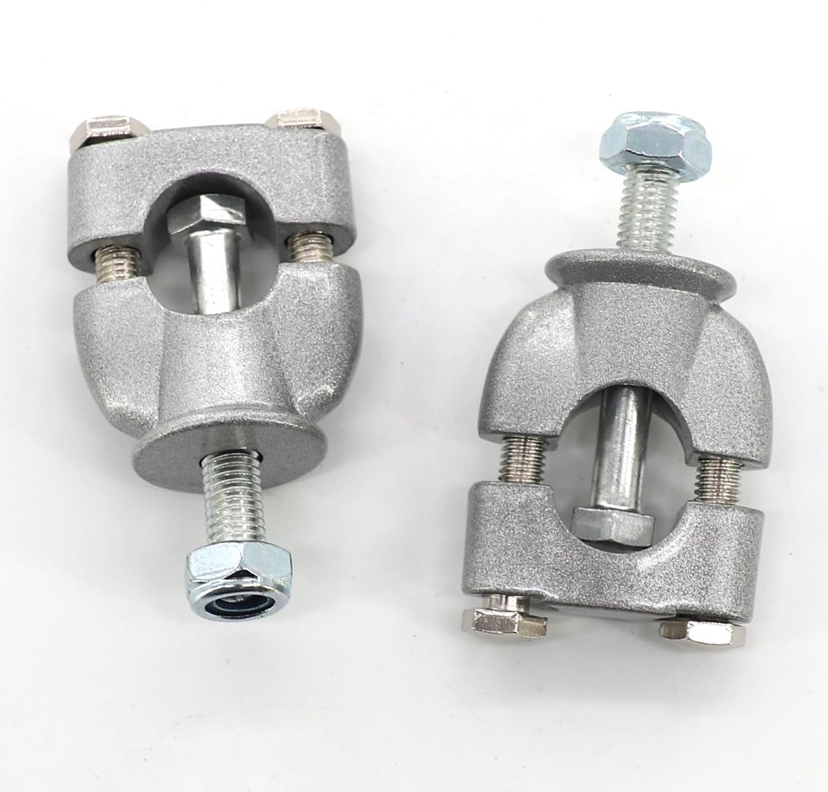 Allecto - Handlebar Riser - Handle Bar Riser - Duurzaam en stabiel - Zilver - Geschikt voor motoren en ATV's - 22mm (7/8 inch) - Inclusief schroev