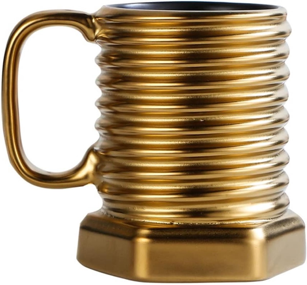 Unieke 3D Mok in Schroefvorm - Keramische Koffiemok voor Drankjes, Cadeau voor Koffieliefhebbers, 380ML Inhoud