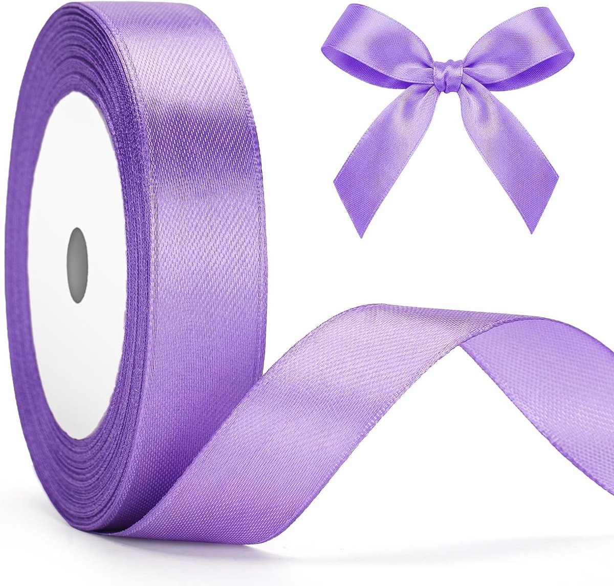 Lila Satijnen Striklint van 20mm - Decoratief Cadeaulint, 22m voor Creatieve Projecten en Versiering