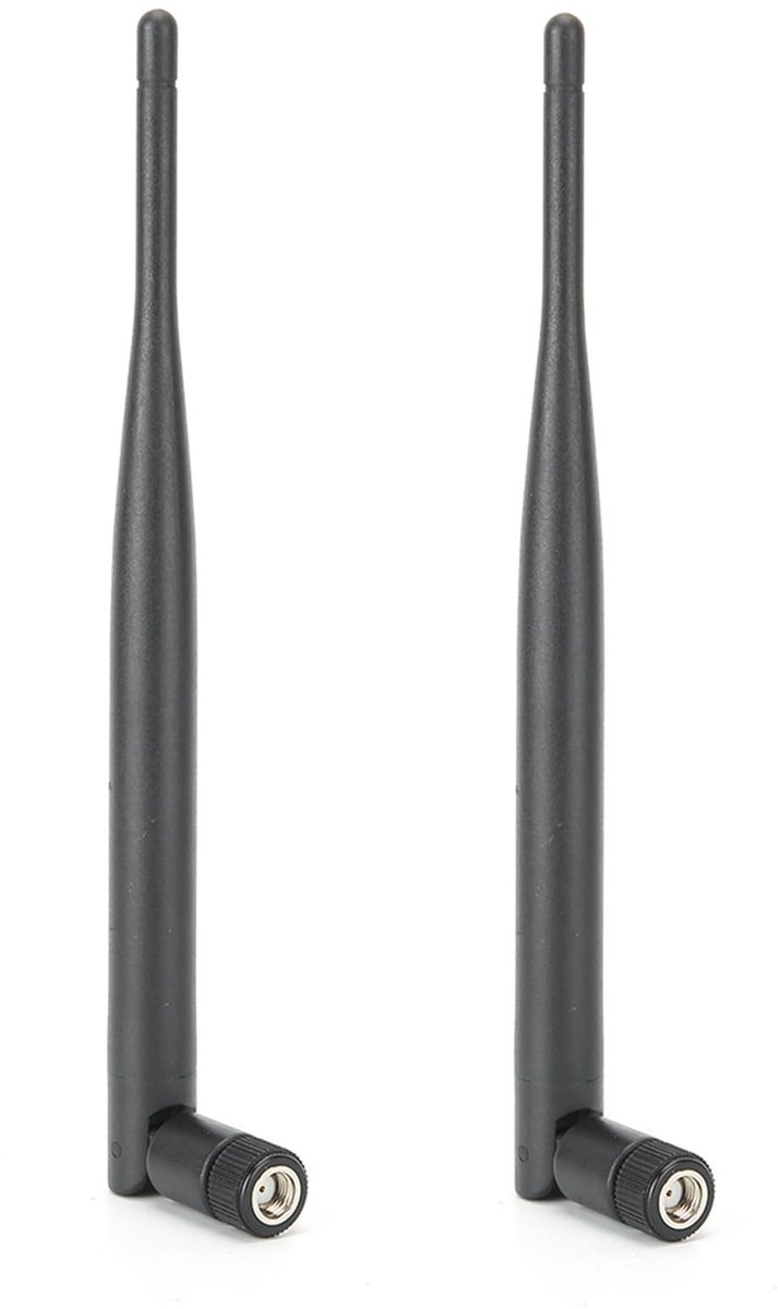 aladdien - Dual Band WiFi Antenne - 2 x 6DBI - SMA Female Antenne - Voor Router en Desktop Computer - Verbeterde Verbinding - Geschikt voor Thuisgeb..