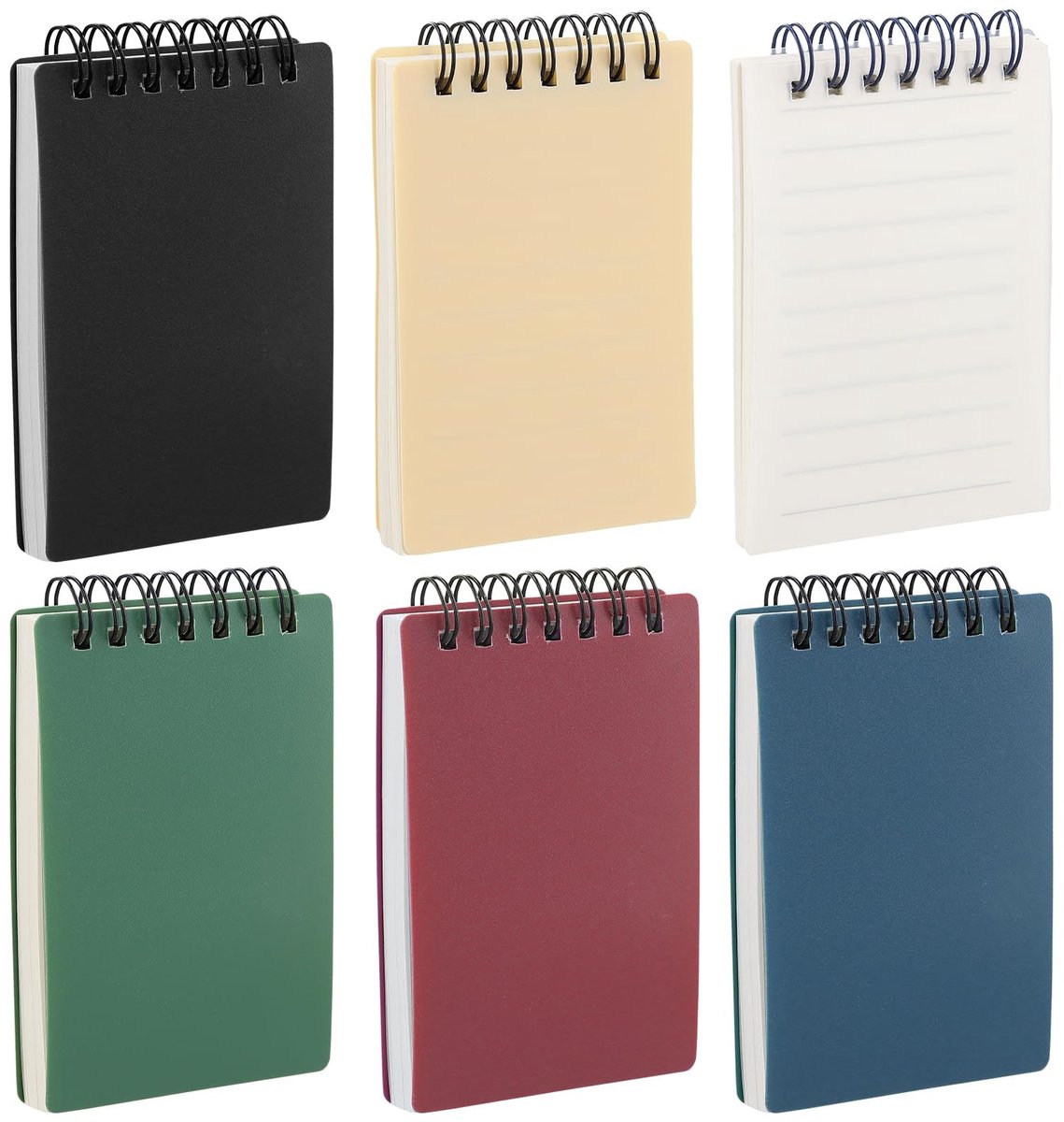 Allecto - Spiral Notepads - Mini Notepads - Compact en Waterproof - A7 formaat - Geschikt voor Memos en Notities - Multicolor