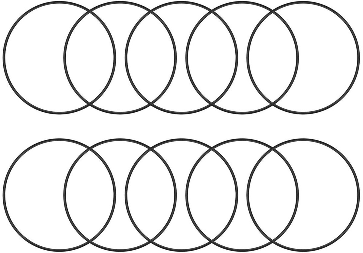Allecto - Nitrilrubber O-ringen - 10 stuks - Flexibel en eenvoudig te installeren - 65 mm buitendiameter - Afdichtingsset voor mechanische onderdelen