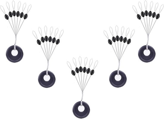 Visbobber Stopper Set met 300/600 Stuks, 6-in-1 Float Stopper in Zink, Verkrijgbaar in 3 Maten en Kleuren voor Effectief Vissen — afbeelding 2