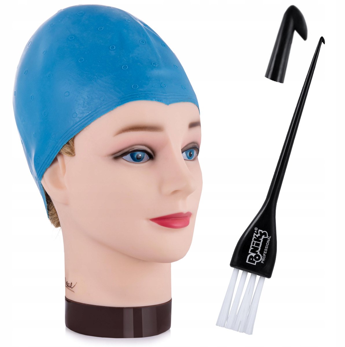 Ponik's, Rubber Hairdressing Cap - Voor het Maken van Balayage Highlights - Met Haakje, Elastisch, Waterdicht