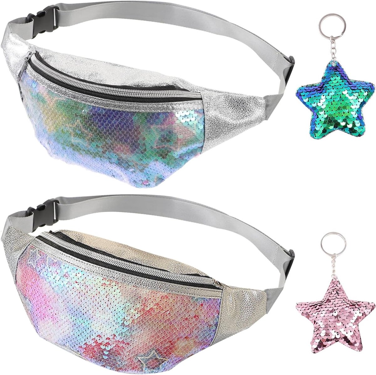 Elegante en praktische heuptas voor dames en heren, 2 stuks, waterdicht en transparant, ideaal voor reizen en buitenactiviteiten