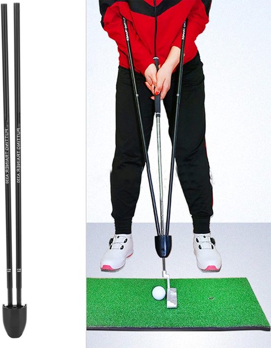 Verstelbare Golf Putting Trainer met Richtingsstick voor Effectieve Oefeningen en Verbetering van Puttvaardigheden van Merkloos — afbeelding 4