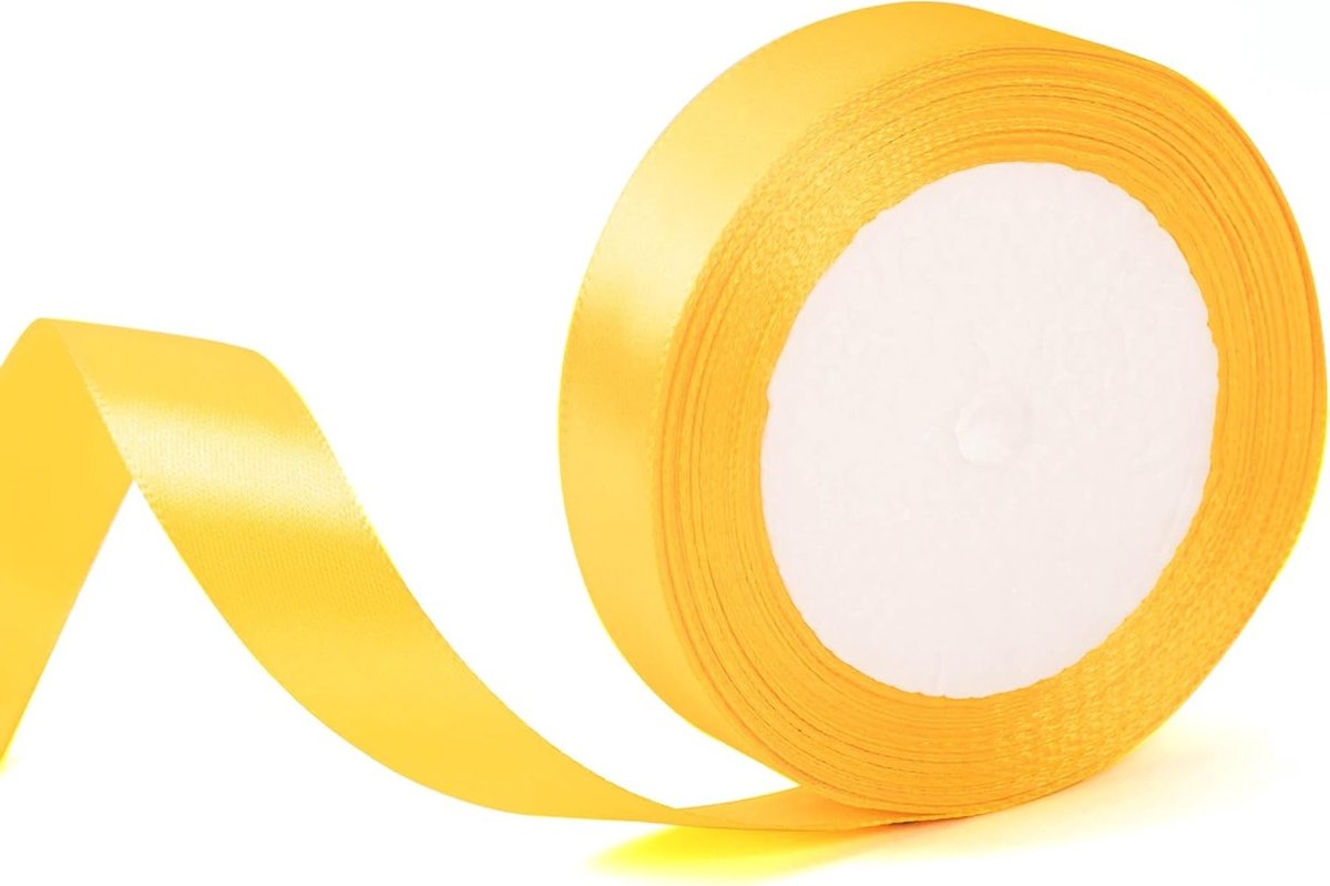 Gouden 20mm Brede Ribbons voor Cadeauverpakking, Halloween Decoraties, Haaraccessoires en Ambachten - 22m Lang