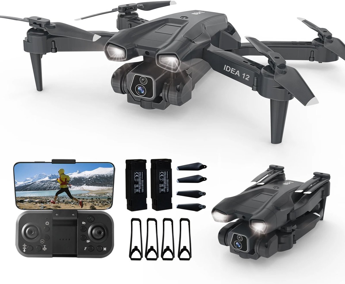 ACEP Mini drone - 1080P HD Camera - Incl 2 Batterijen - 2.4G WiFi - FPV - Zwart - Drone - Drone met camera - Mini drone - Drone kinderen
