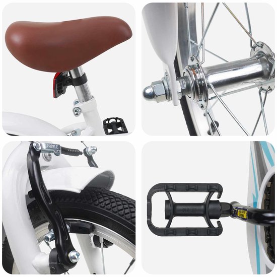 vidaXL - Kinderfiets - 14 - Inch - voor - 3-5 - jaar - oud - Wit van VidaXL — afbeelding 4