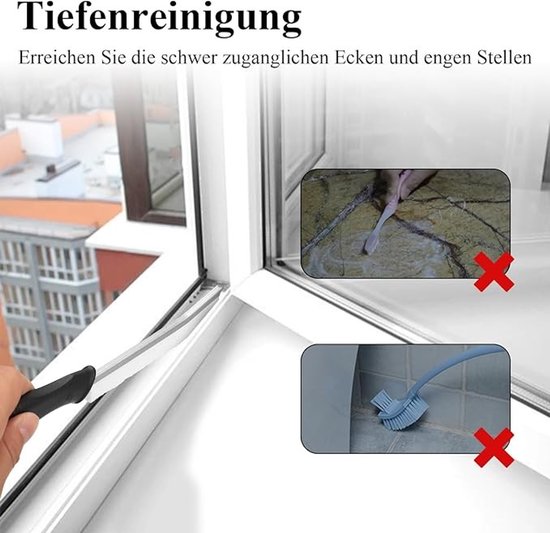 6-delige harde voegenborstel set voor tegels en badkamer van Merkloos	 — afbeelding 3