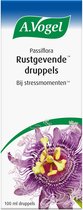 Verpakking A. Vogel Passiflora Rustgevende druppels met passiebloem illustratie.