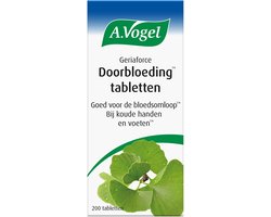 A.Vogel Geriaforce Doorbloeding tabletten - Ondersteunt geheugen en concentratie en helpt bij koude handen en voeten - 200 - 200 stuks