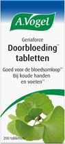 A.Vogel Geriaforce Doorbloeding tabletten - Ondersteunt geheugen en concentratie en helpt bij koude handen en voeten - 200 st