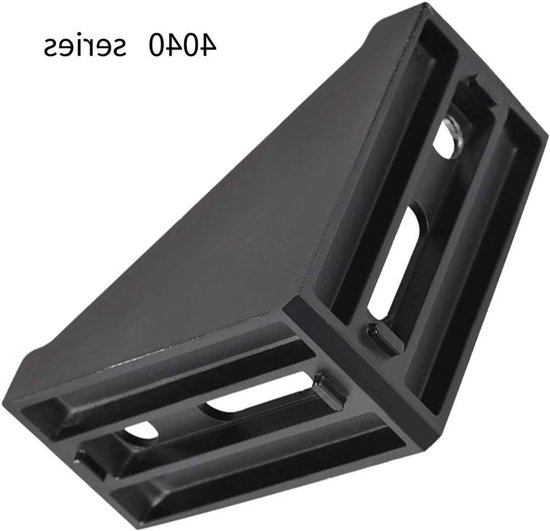 Inner Corner Bracket Gusset 80x80mm L Beugels Hoeksteun voor 4040 Series Aluminium Extrusie T-Slot Frame, 4 Stuks (Zwart) - Stevige Hoekverbinding, Duurzaam en Betrouwbaar — afbeelding 2