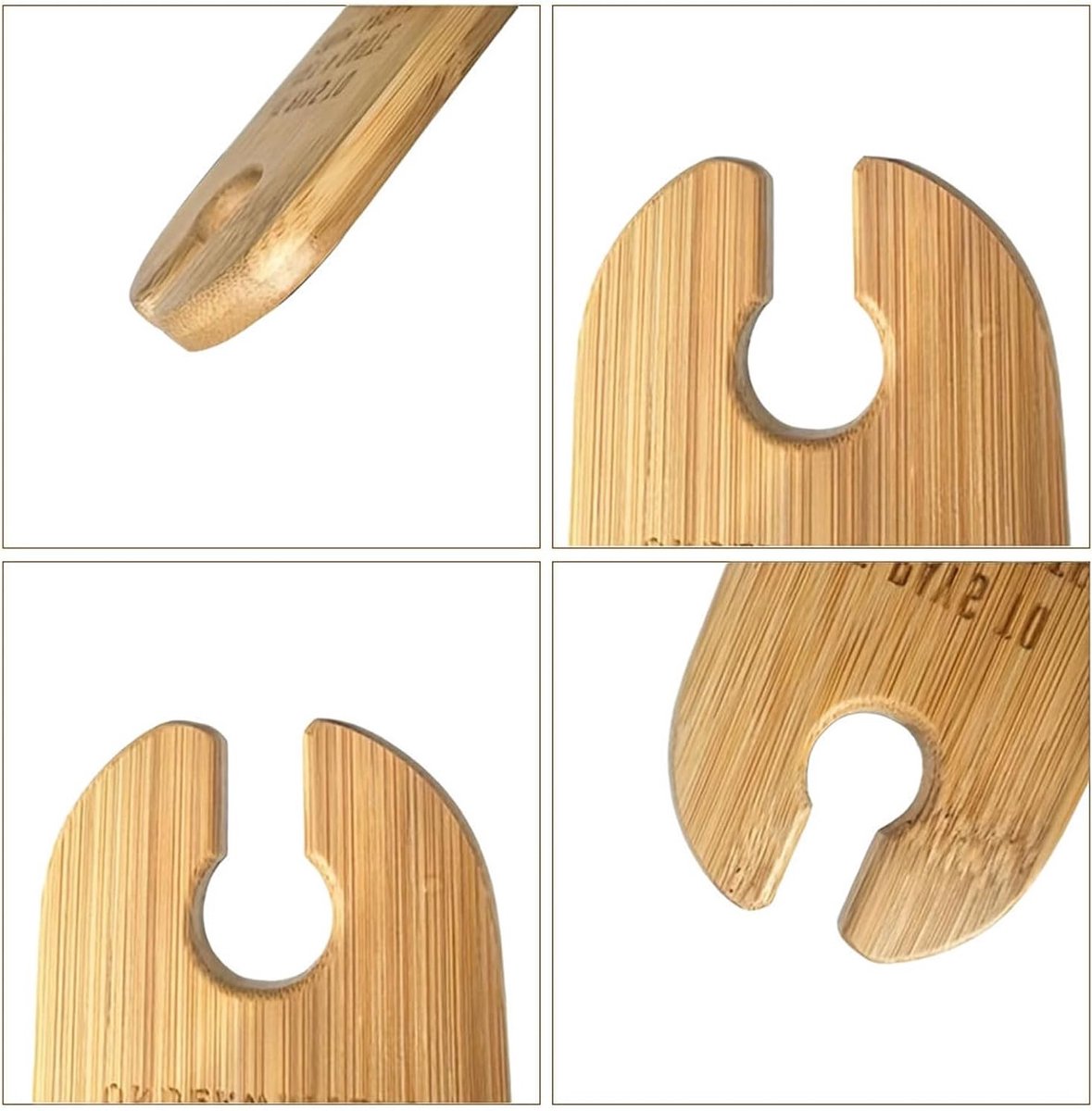 Houten wijn glas houders voor 4 glazen, hangende wijnfles houder, rustieke accessoires voor buiten en picknick — cadeau in Kookcadeaus - foto 6