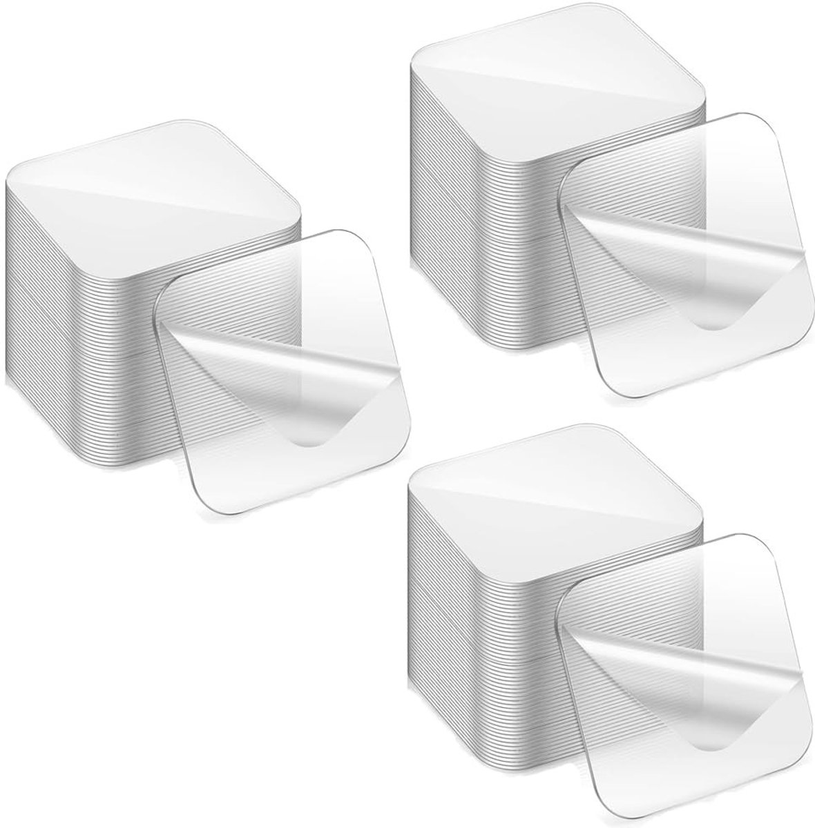 100 Stuks Multifunctionele Dubbelzijdige Tape Stickers, 5.8 cm Nano Plakband, Transparante Zelfklevende Gel Tape voor Vloeren en Decoratie