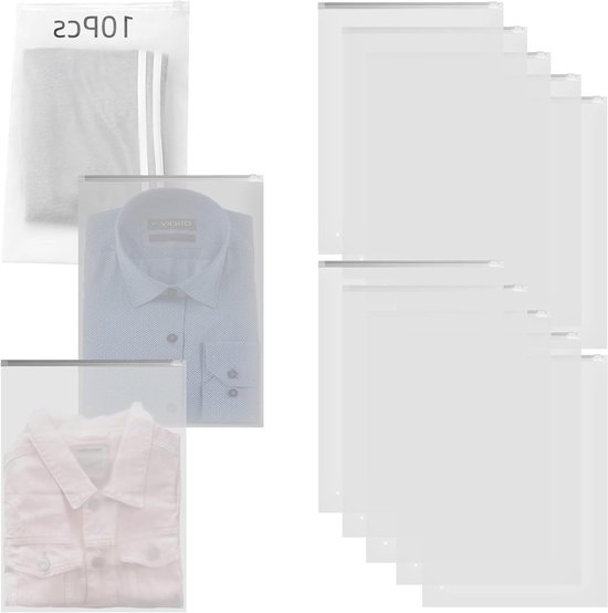 Grote Zip Lock zakken 40 x 30 cm - 10 stuks herbruikbare opbergzakken voor voedsel en accessoires