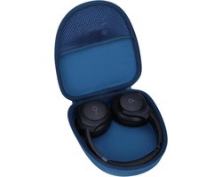 Reisbeschermhoes voor Active Noise Cancelling Over-Ear Hoofdtelefoons - Geschikt voor Soundcore Q20i, Q20, Q30, Q35, Q40, Q45 - Blauwe Pouch voor Veiligheid en Gemak