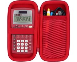 Hardcase voor Texas Instruments TI-30XIIS TI-30XS TI-30Xa TI-36X Pro Wetenschappelijke Rekenmachine - Bescherming, Duurzaam, Rood