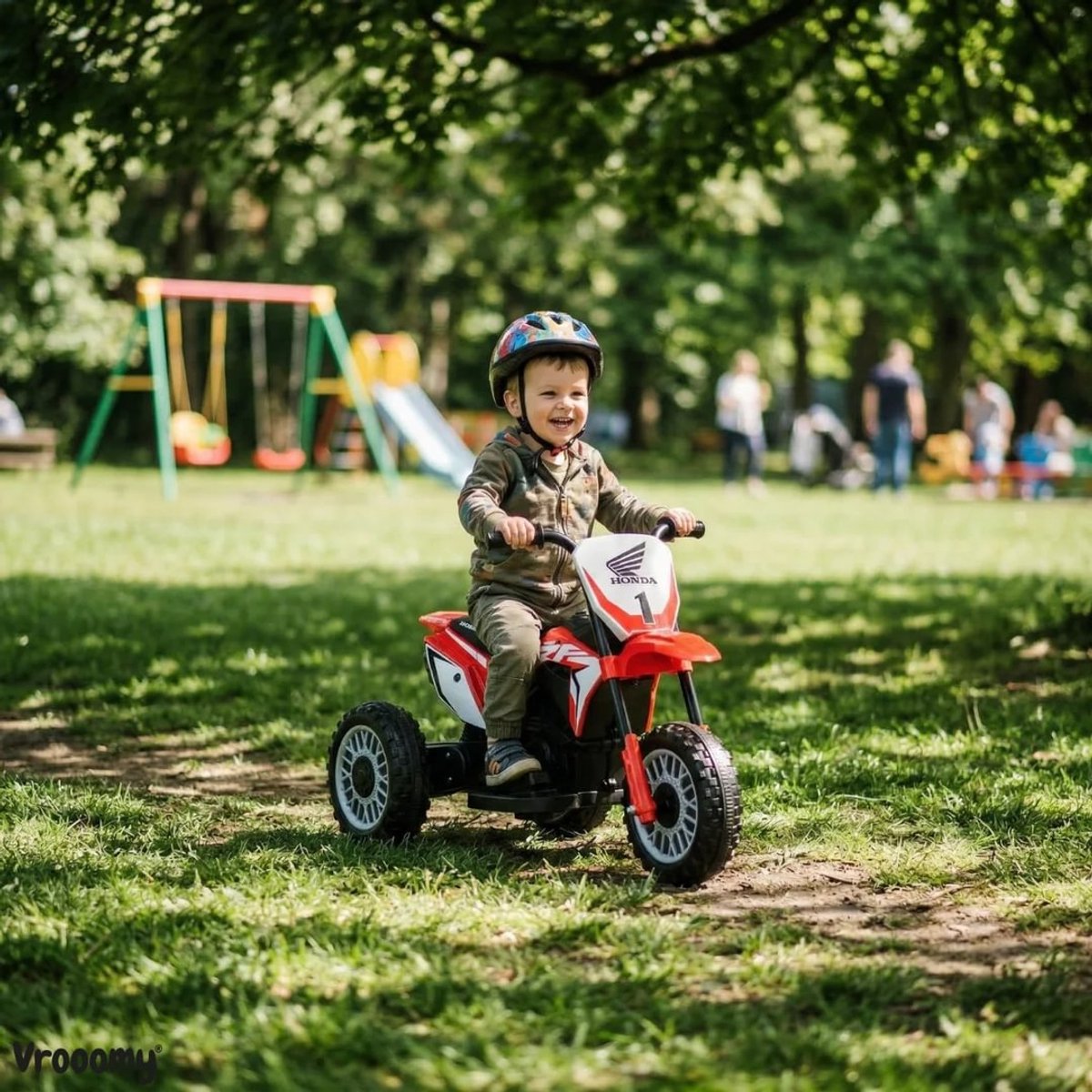 Honda CRF450 Elektrische Kindermotor 1 tot 3 jaar – Officieel Gelicentieerde Crossmotor met 3 Wielen voor Extra Stabiliteit – Li-ion Kindermotor met Claxon & Automatische Rem – Rood — afbeelding 2