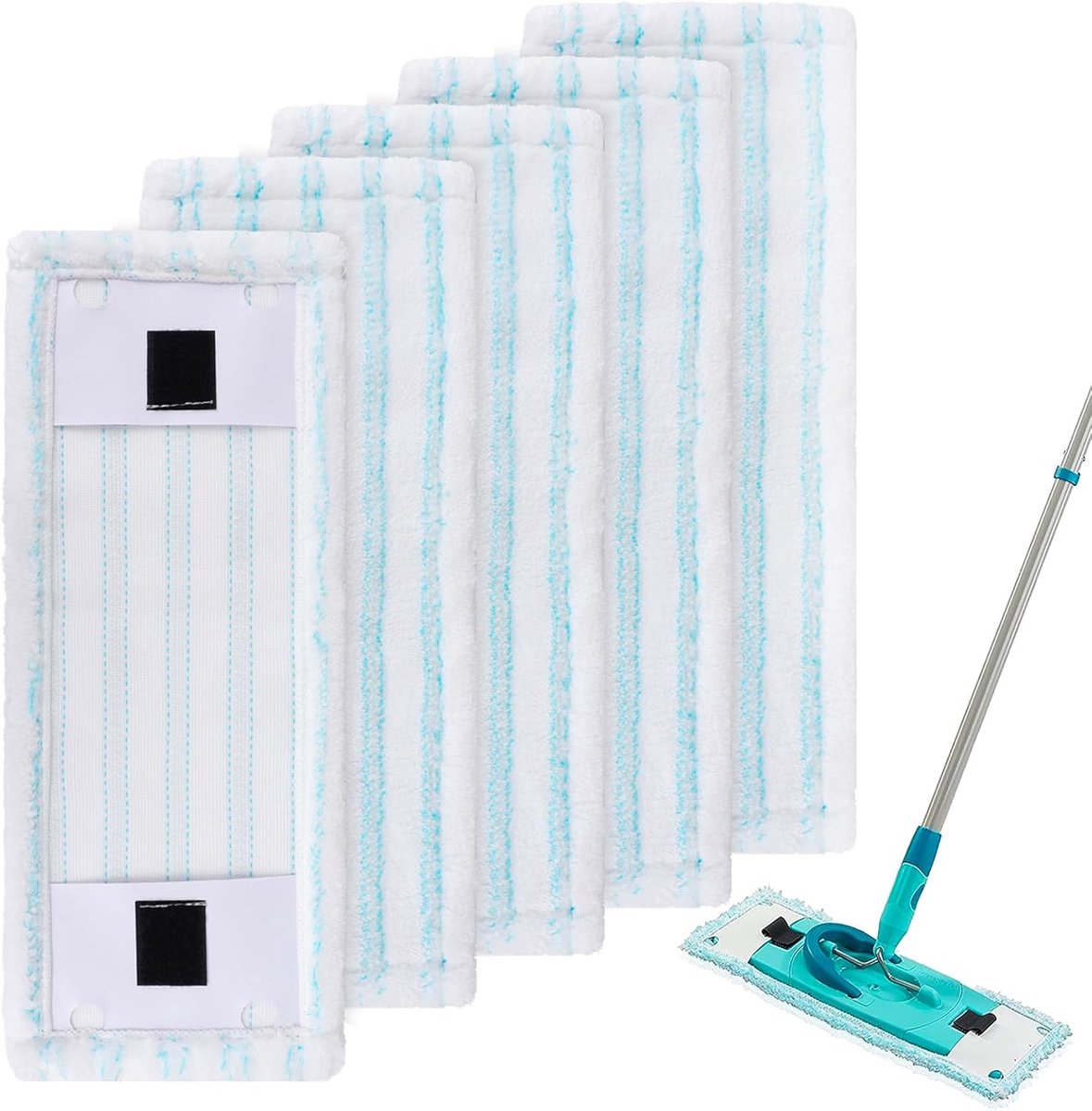 5 Wischbezug kompatibel mit Leifheit Clean Twist M Ergo Micro Duo Bodenwischer, Mikrofaser Ersatzbezug für Philips OneUp,für alle Böden, Effiziente Wasseraufnahme Starke Dekontamination