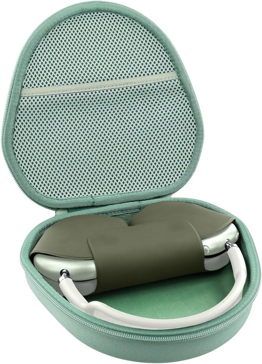 Duurzame Hard Case voor Draadloze Over-Ear Hoofdtelefoon, Geschikt voor Apple AirPods Max (Groen)