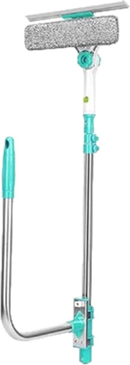 Raamreinigingsset - Raamwisser met steel - Ramen zemen - U-vormige handgreep - 72-110 cm - Meerkleurig