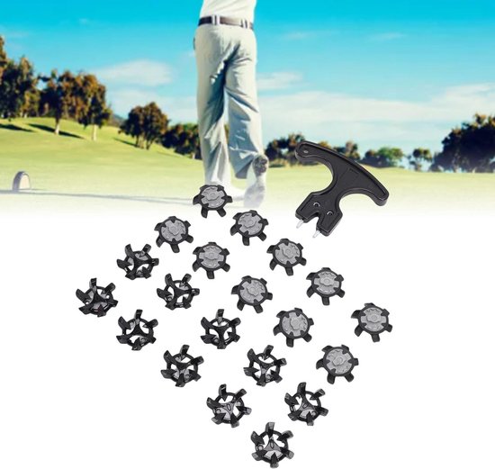 Vervangingsset Schoenplaatjes - Noppen set - Sportieve Prestaties - Verbeterde Grip - 20 stuks - Zwart — afbeelding 3
