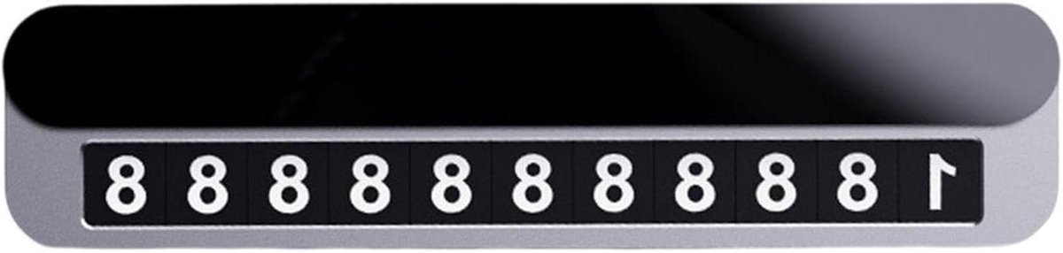 Parkeerbordje Auto - Telefoonnummer Kaart - Tijdelijk Parkeren - Magnetische Afdekking - 14.5 x 4.4 cm - Metaal