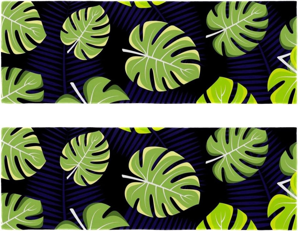 Microfiber Handdoek - Sporthanddoek Reishanddoek - Sport & Reizen - Sneldrogend Absorberend - 29.5 x 81.5cm - Tropisch Blad