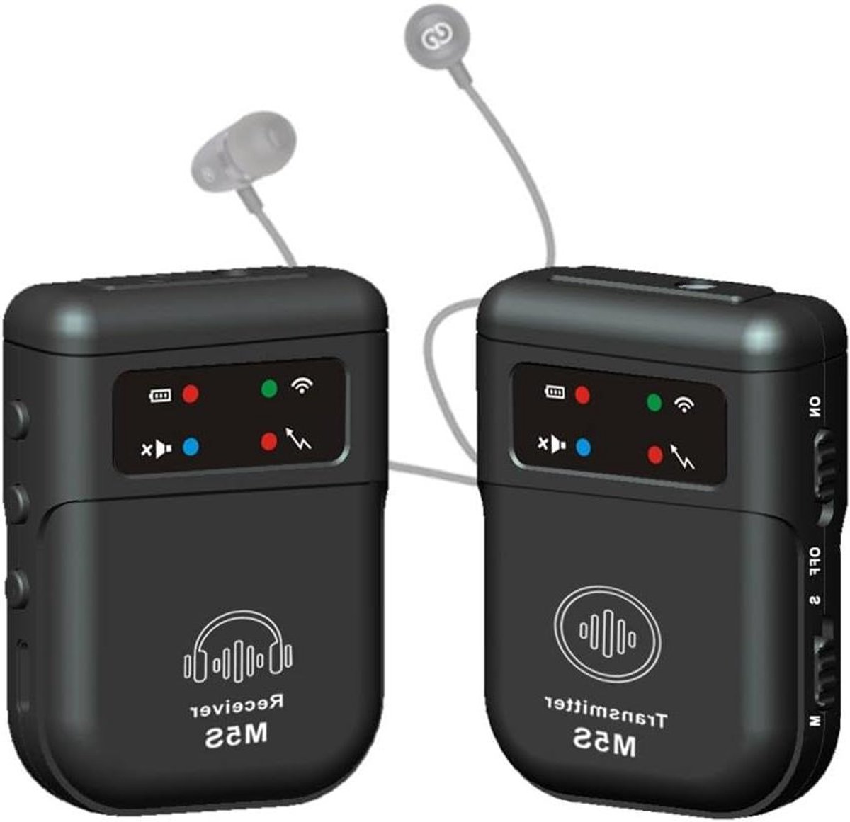 Draadloos Monitorsysteem - In-Ear Systeem - Live Optredens - 2.4GHz Signaal - 14 x 10 x 4 cm - Zwart