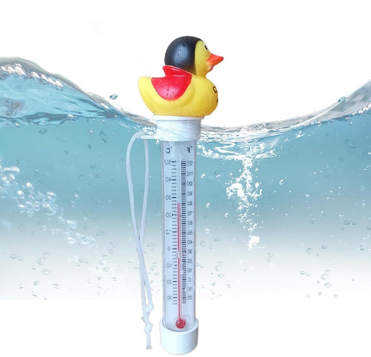 Zwembad Thermometer - Water Temperatuur Meter - Water Meten - Eend Vorm Design - 21 Centimeter - Geel