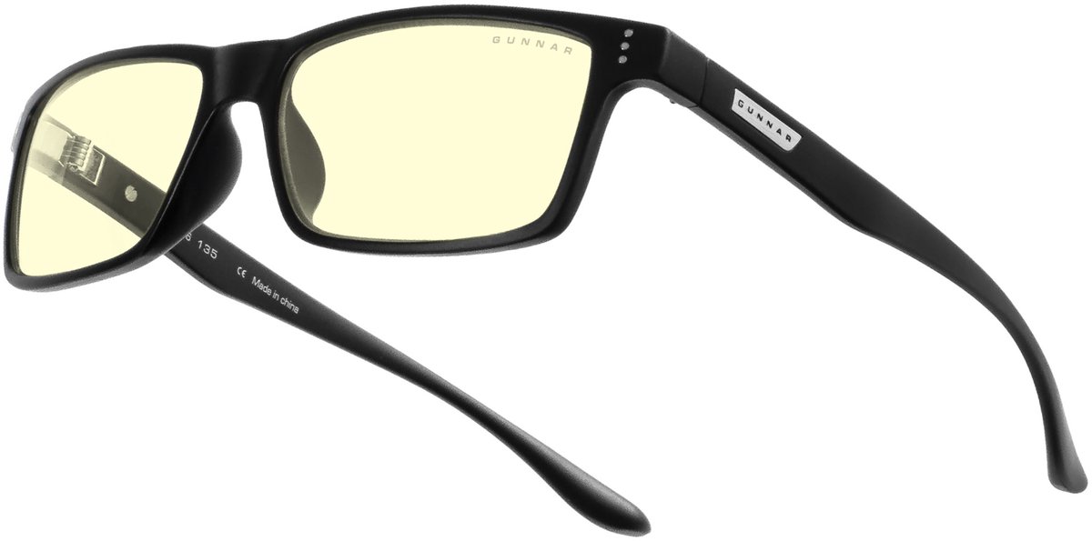 GUNNAR - Vertex Gaming Bril - Computerbril - Blauw Licht Bril - Blue Light Glasses 2.5 Sterkte - Onyx - Amber