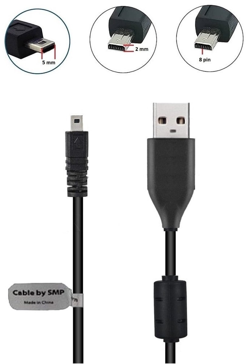 OneOne 0,8m USB kabel AV / datakabel. Voor enkele camera's ook als oplaadkabel snoer past op Casio Exilim EX- ZS100, EX- ZS12, EX- ZS15, EX- ZS150, EX- ZS160, EX- ZS20, EX- ZS200, EX- ZS30, EX- ZS5, EX- ZS6, QV-R100, QV-R200, R300, QV-R70, R80