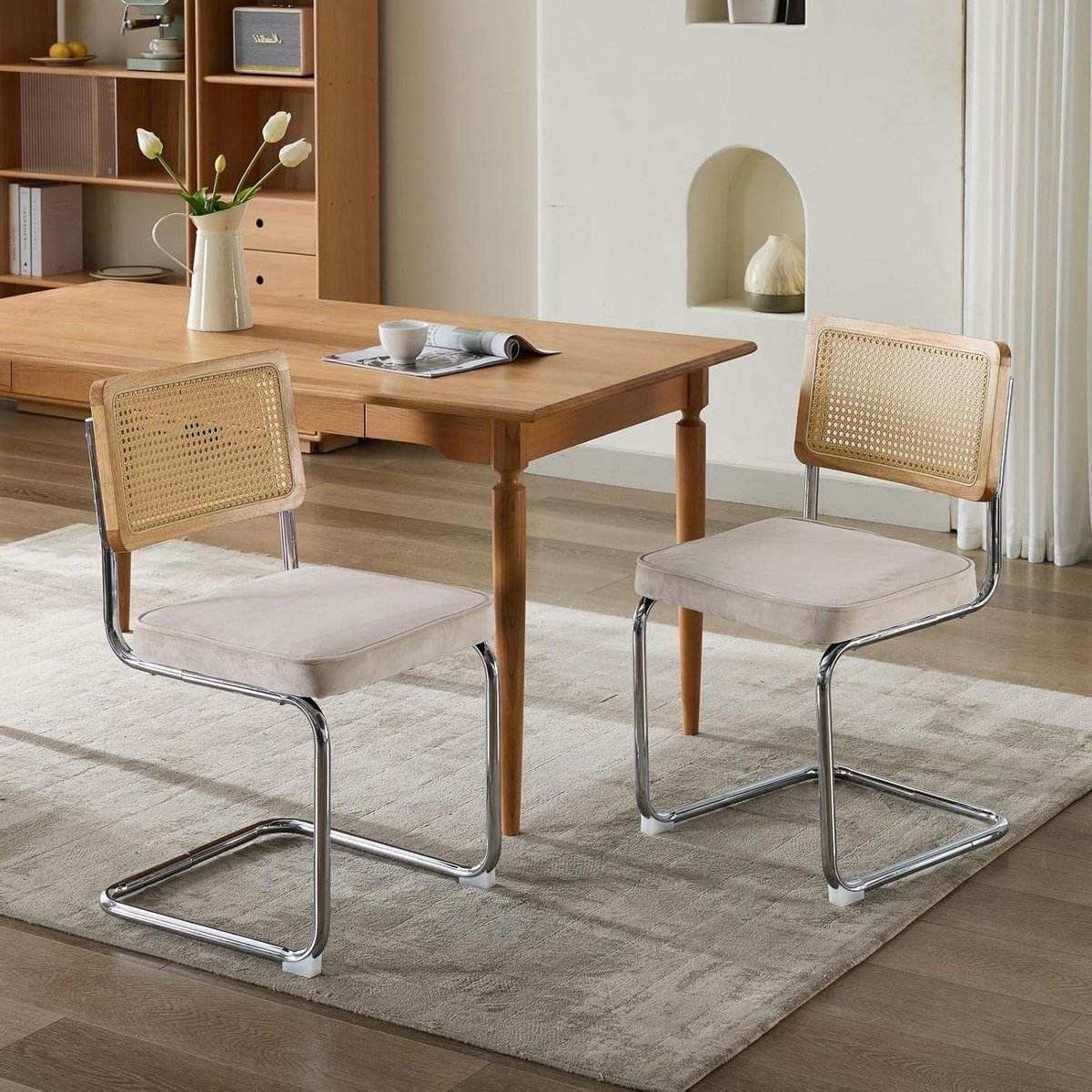 Eetkamerstoelen Set - Stoelen Set - Comfortabel Zitten - Cantilever Onderstel - 4 Stuks -