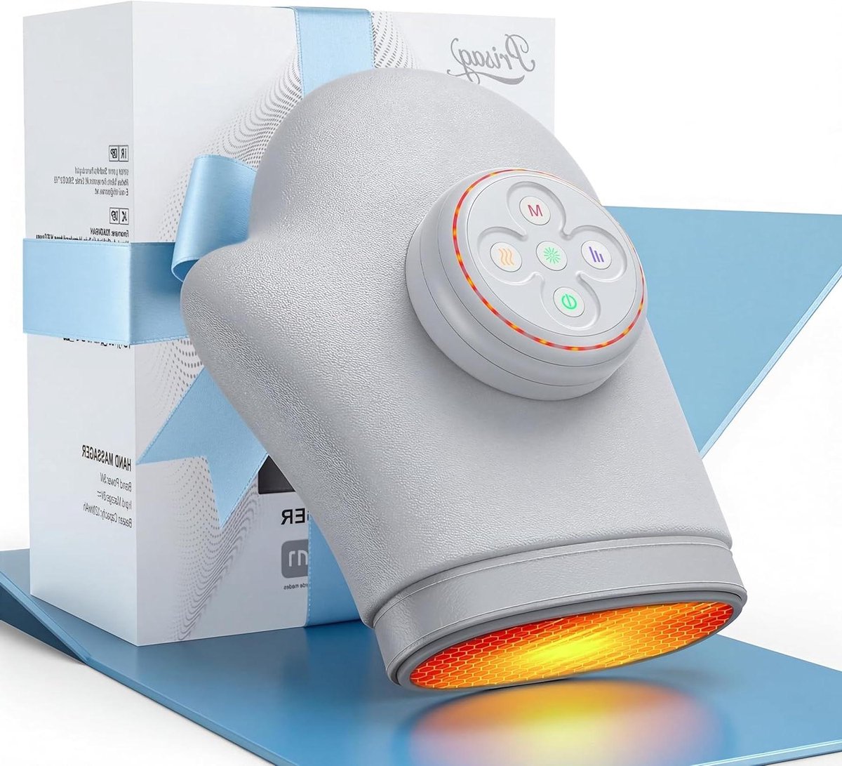 Elektrische Handmassage - Handstimulator Apparaat - Ontspanning Handen - Pneumatische Compressie - 192 cm - Zilver