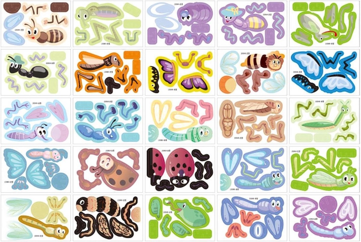 3D Papier Puzzel - Bouwkit Puzzel - Creatief Knutselen - Gladde Rand Puzzels - 25 Vellen - Bruin