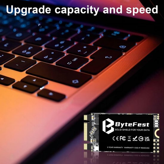 Interne SSD M.2 2242 256GB NGFF SATA III 6Gb/s voor Laptop en Desktop Upgrade — afbeelding 3
