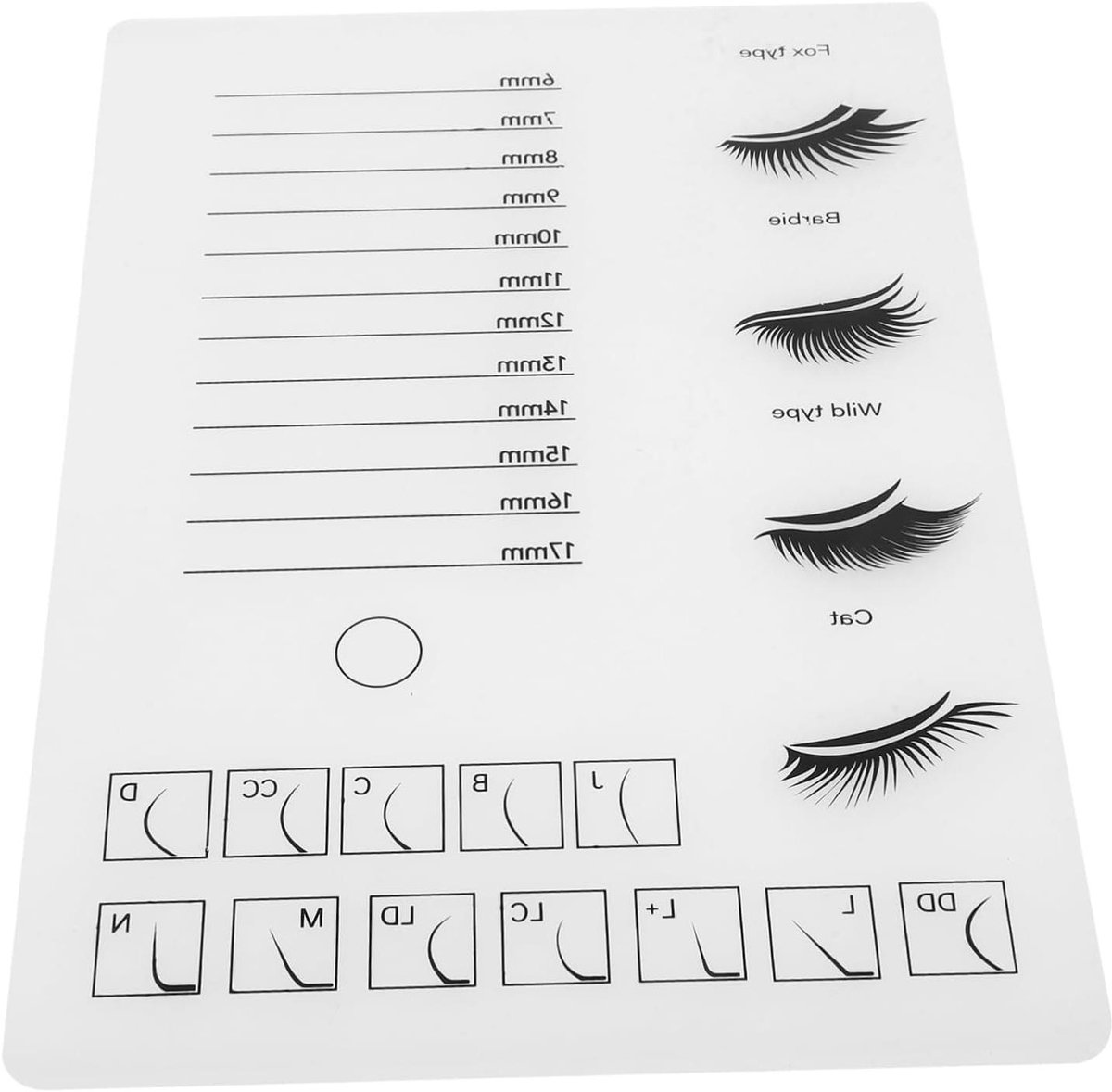 Wimperbord enten - Wimper display - Wimperverlenging aanbrengen - Acryl lijmpallet - 21 x 15 cm - Transparant