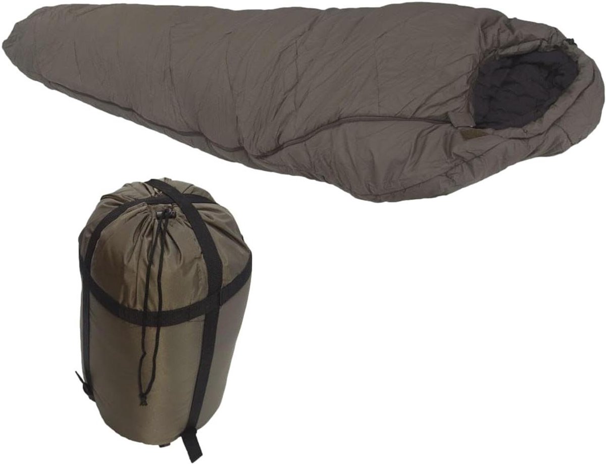 Mummie Slaapzak - Winter Slaapzak - Kamperen Buiten - Extreme Koude Bescherming - 230 x 80 cm - Groen
