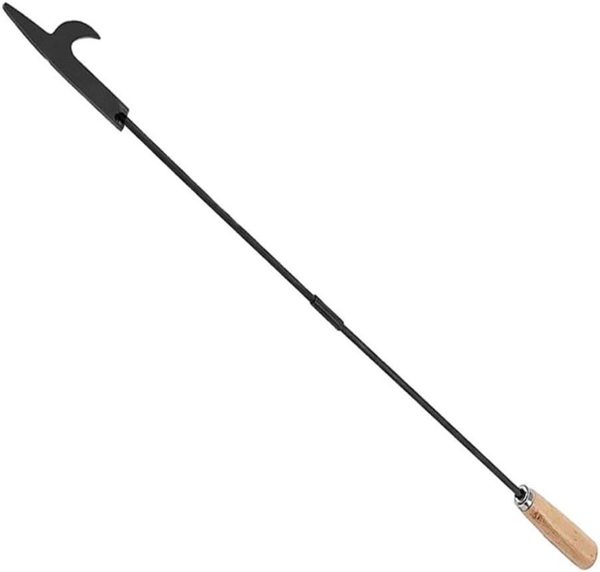 Haardpoker - Vuurtool - Vuur Beheren - Massief Houten Handvat - 45 cm - Zwart