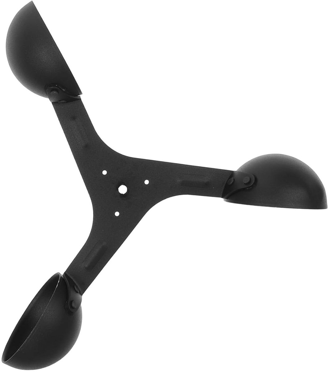 Windmeter - Windsensor Anemometer - Weerstation - 3-Cup Ontwerp - 17.5 cm - Zwart