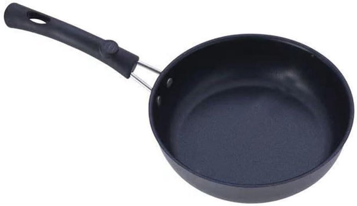 Koekenpan met antiaanbaklaag - Wokpan Koekenpan - Veelzijdig koken - Gelijkmatige warmteverdeling - 18 cm - One Color