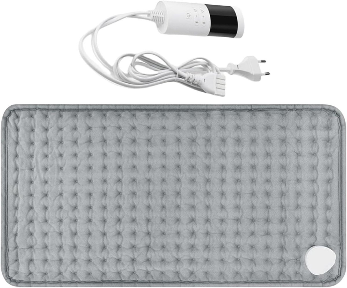 Verwarmingskussen Rug - Warmtekussen Lichaam - Spanning Verlichten - 9 Temperatuurstanden - 60 x 30 cm - Grijs