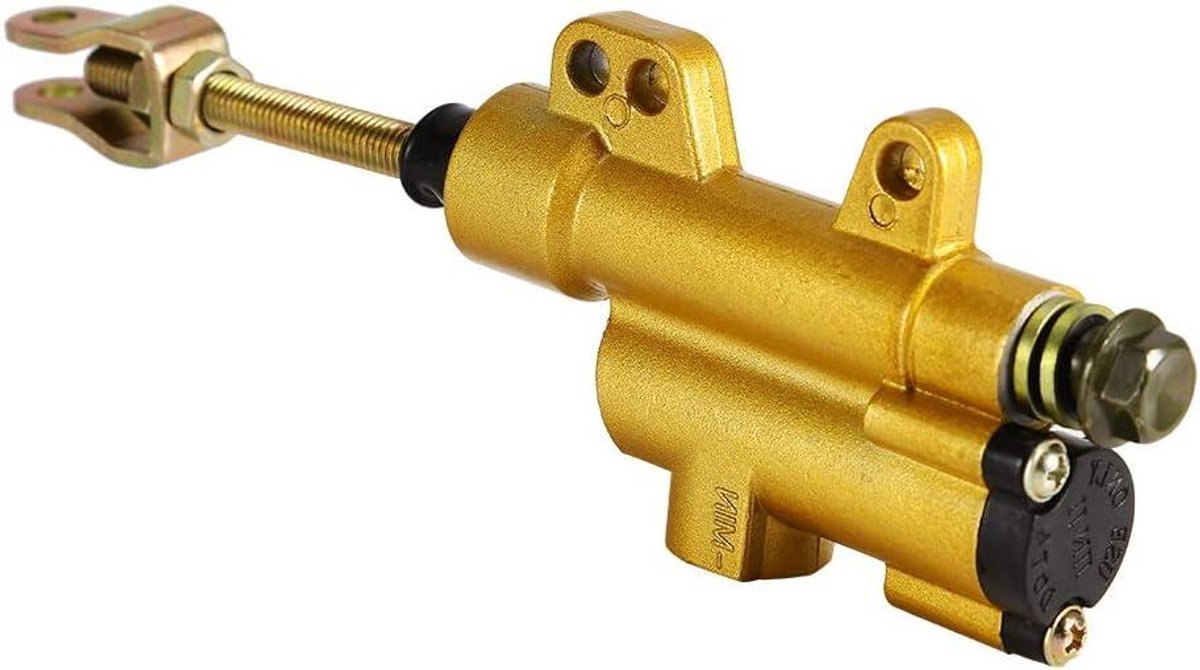 Remcilinder Achterrem - Voetrem Pomp - Motor Onderhoud - Universele Montage - 19.5 cm - Goud