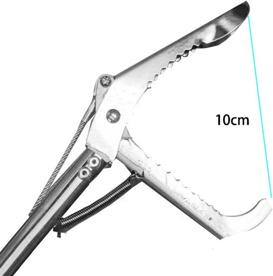 Opvouwbare Slangentang - Reptielen Grijper - Veilig Hanteren - Verstelbare Hoekkop - 120 cm Lengte - Zilver — afbeelding 5