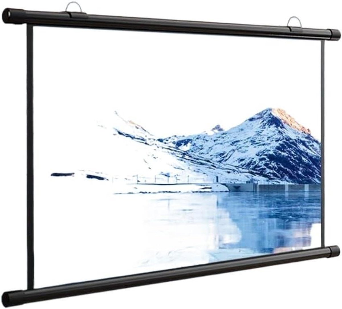 Draagbaar Projectiescherm - Filmscherm Opklapbaar - Thuisbioscoop Maken - Handmatig Neerklapbaar - 40 Inch - Wit