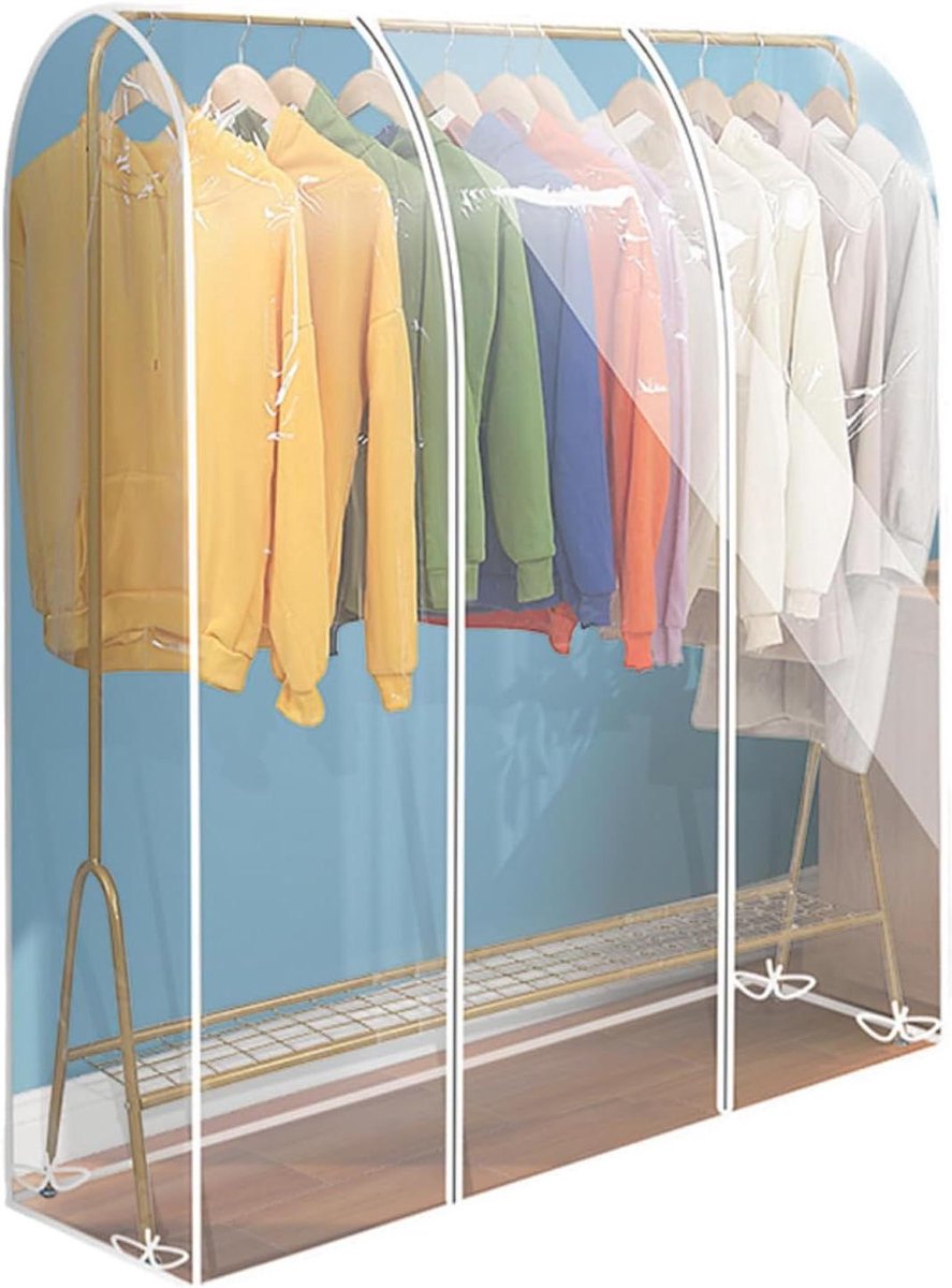 Kledingrailhoes - Kledingbeschermer - Kleding Opbergen - Transparant Ontwerp - 160cm Breed - Transparant